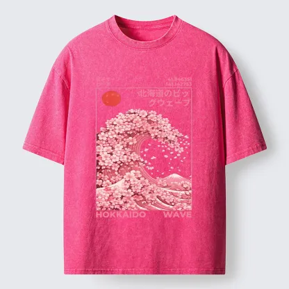 Tokyo-Tiger Sakura Wave Washed T-Shirt