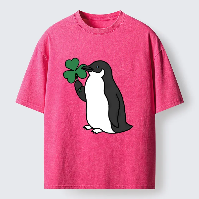 Tokyo-Tiger Penguins And Clover Washed T-Shirt