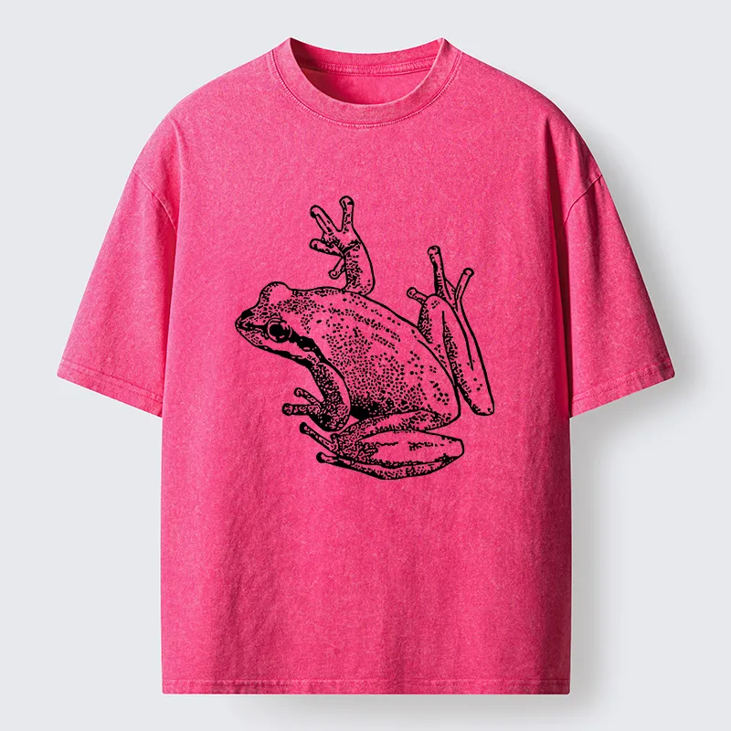 Tokyo-Tiger Frogs Lying On Clothes Washed T-Shirt