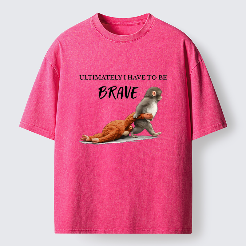 Tokyo-Tiger Punch Needs To Learn To Be Brave Washed T-Shirt