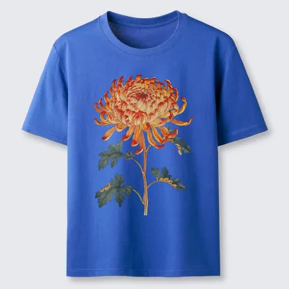 Tokyo-Tiger Japanese Chrysanthemum Flower Classic T-Shirt