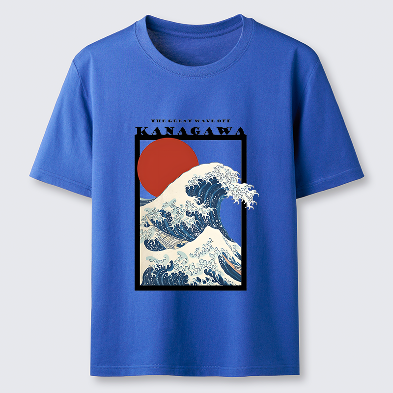 Tokyo-Tiger Minimalist Ukiyo-e Waves Classic T-Shirt