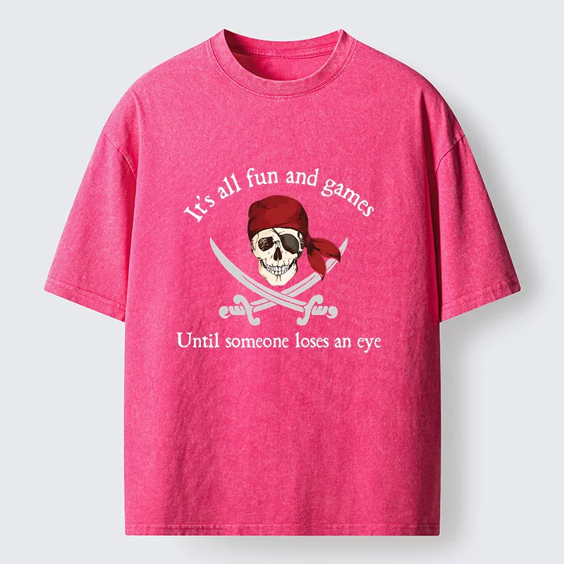 Tokyo-Tiger Humorous Pirates Washed T-Shirt