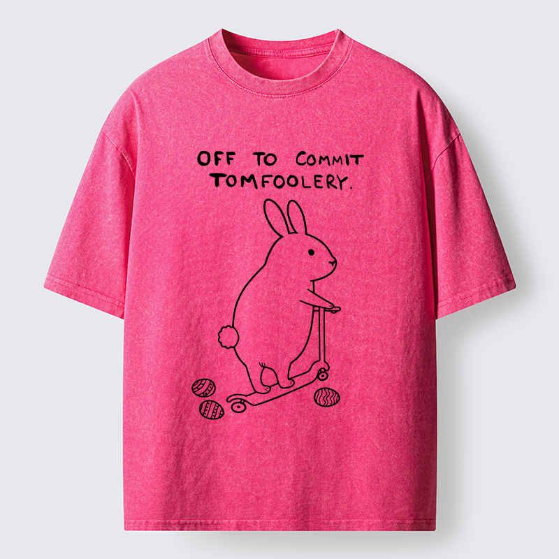 Tokyo-Tiger Rabbit Goes To Play Pranks Washed T-Shirt