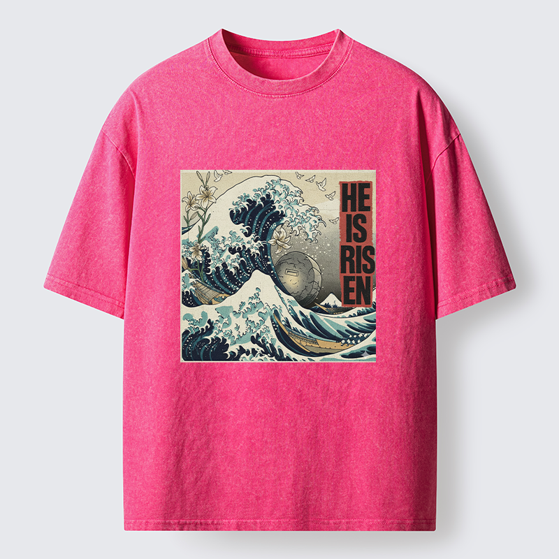 Tokyo-Tiger Easter Wave Washed T-Shirt