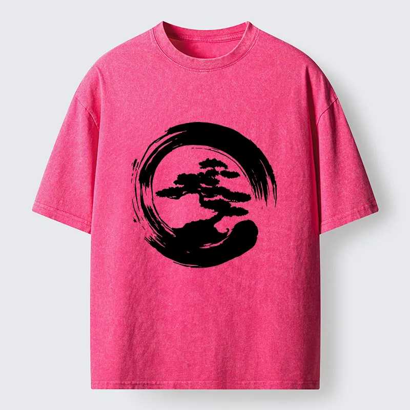 Tokyo-Tiger Zen Bonsai Washed T-Shirt
