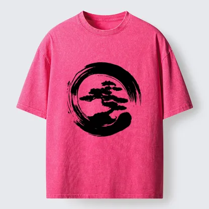 Tokyo-Tiger Zen Bonsai Washed T-Shirt