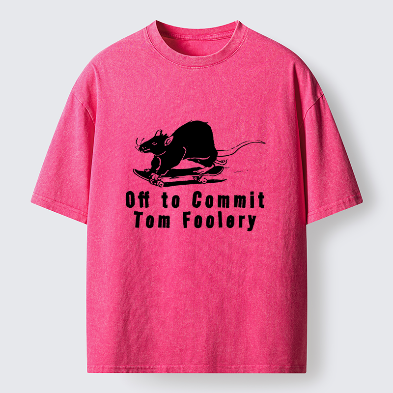 Tokyo-Tiger Mischievous Rat Washed T-Shirt