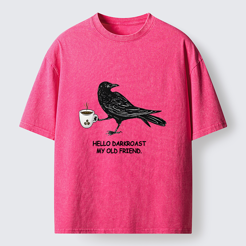 Tokyo-Tiger Raven Funny Washed T-Shirt