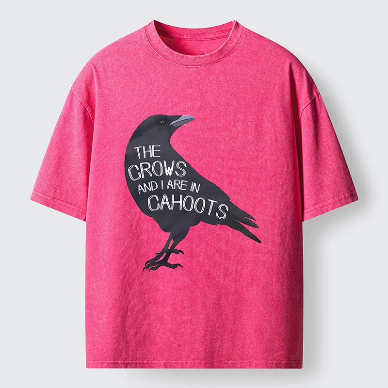 Tokyo-Tiger With Crows Funny Washed T-Shirt