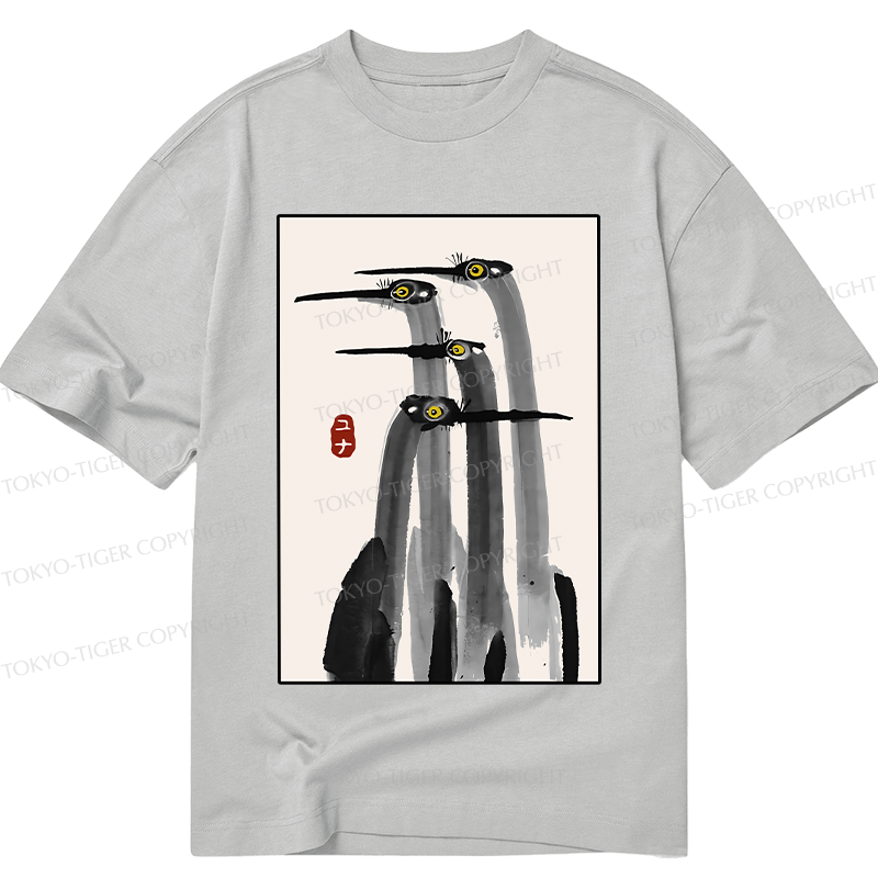 Tokyo-Tiger Japanese Crane Poster Classic T-Shirt
