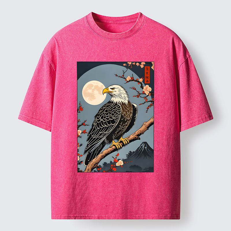 Tokyo-Tiger Ukiyo-e Eagle Washed T-Shirt