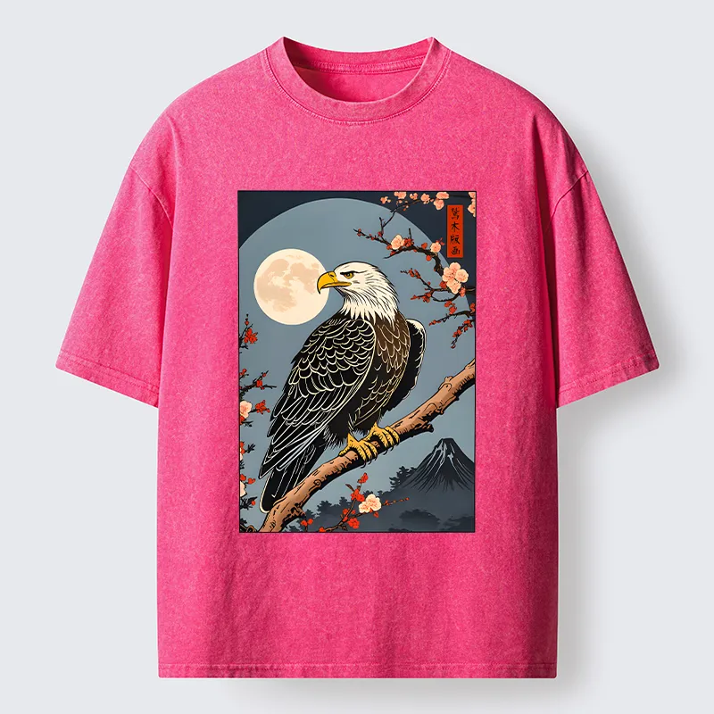 Tokyo-Tiger Ukiyo-e Eagle Washed T-Shirt