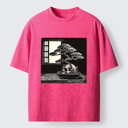 Tokyo-Tiger Horror Japanese Zen Washed T-Shirt