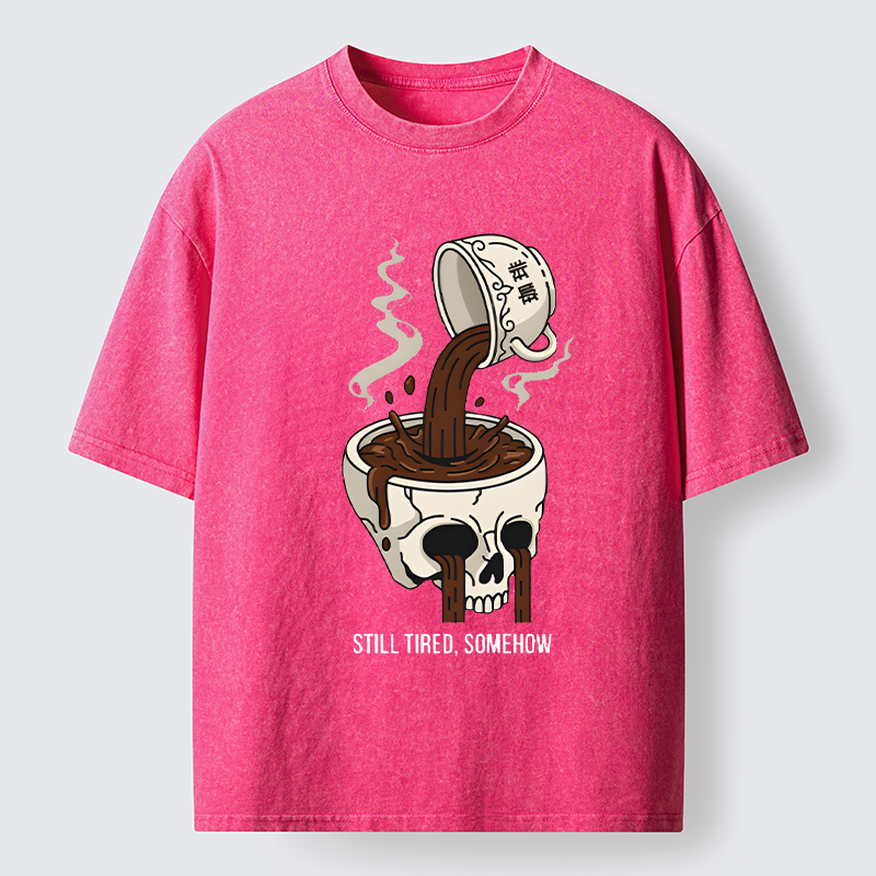 Tokyo-Tiger Coffee Doesn't Work Washed T-Shirt