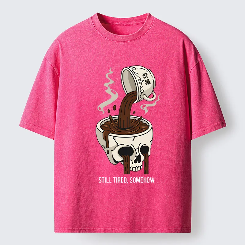 Tokyo-Tiger Coffee Doesn't Work Washed T-Shirt