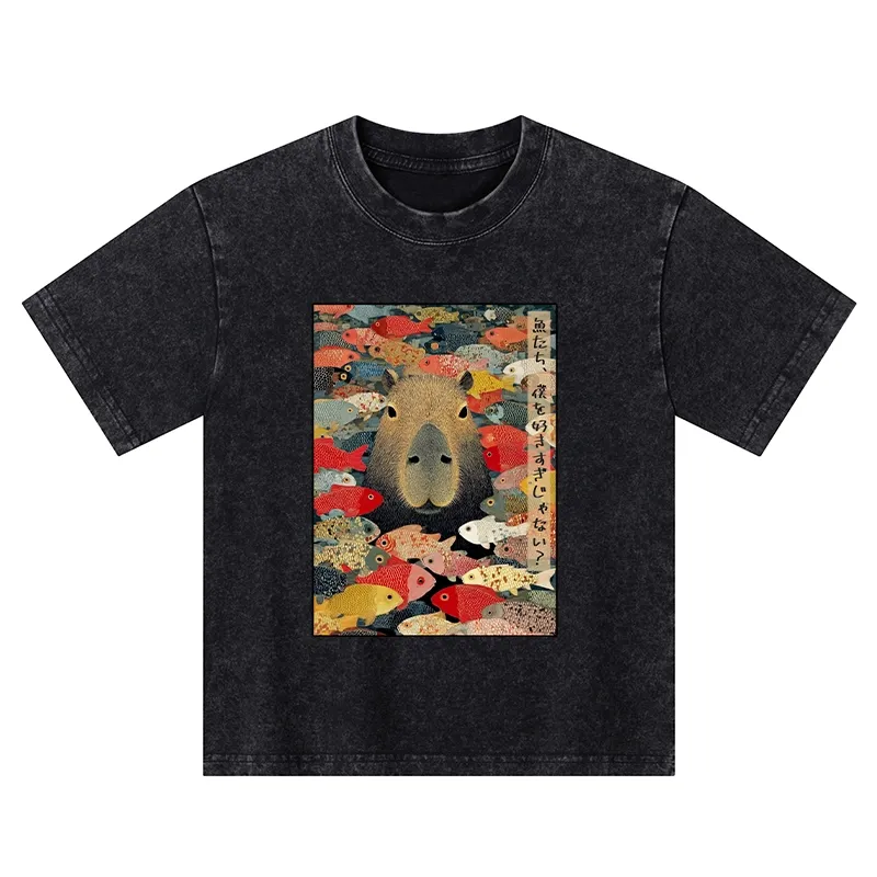 Tokyo-Tiger Am I Too Lovable? Kids Washed T-Shirt