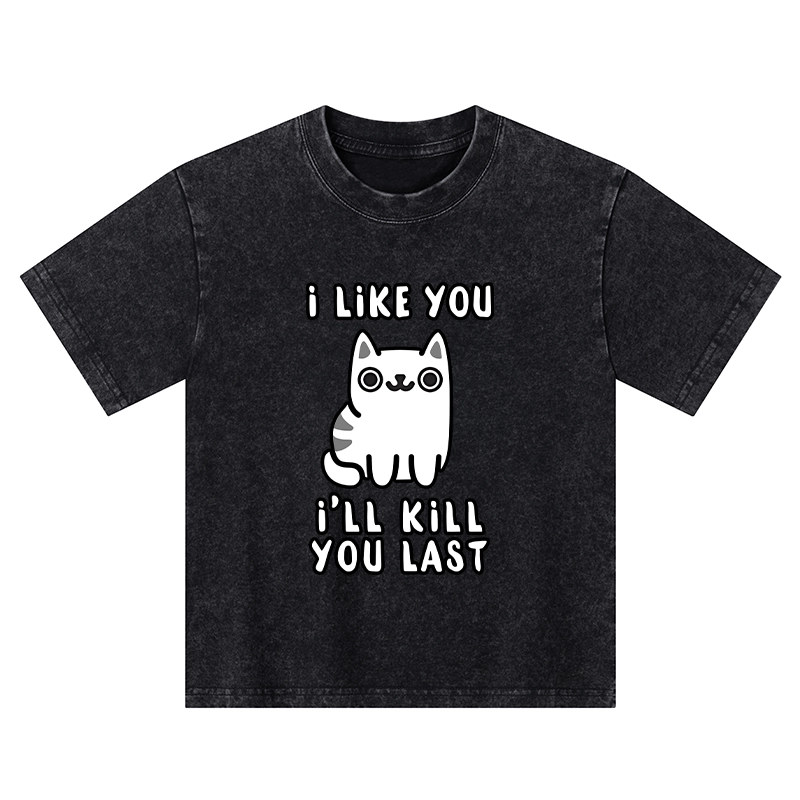 Tokyo-Tiger Cats And Humans Have A Love-hate Relationship Kids Washed T-Shirt