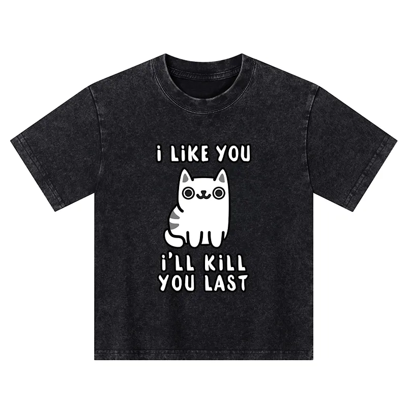 Tokyo-Tiger Cats And Humans Have A Love-hate Relationship Kids Washed T-Shirt
