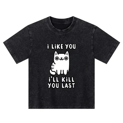 Tokyo-Tiger Cats And Humans Have A Love-hate Relationship Kids Washed T-Shirt