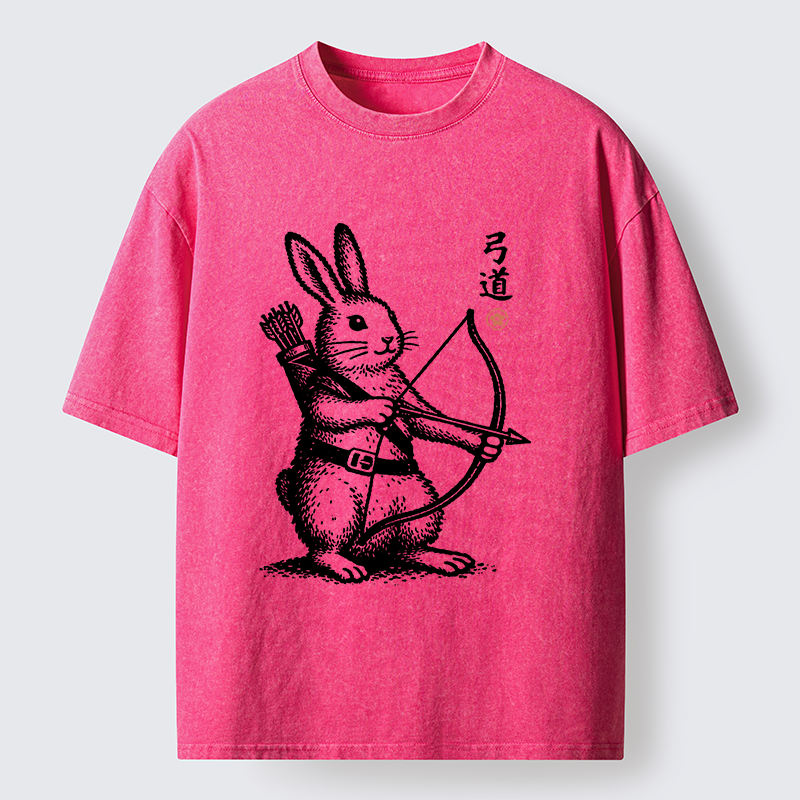Tokyo-Tiger Rabbit Shooting Arrows Washed T-Shirt