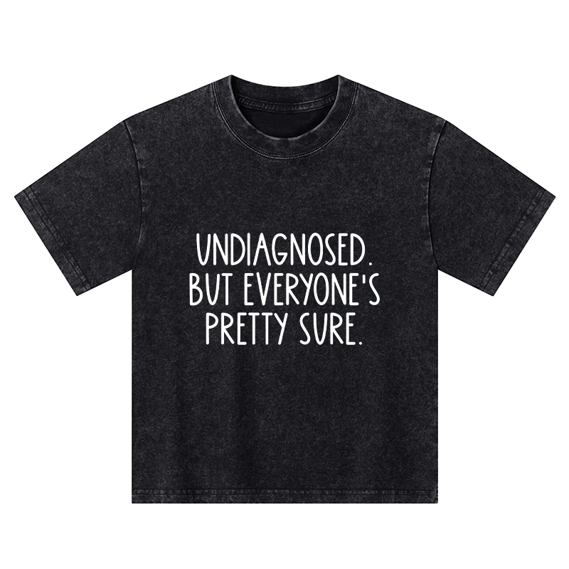 Tokyo-Tiger Self-diagnosed Illness Funny Kids Washed T-Shirt