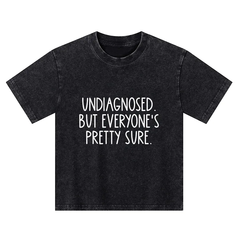 Tokyo-Tiger Self-diagnosed Illness Funny Kids Washed T-Shirt