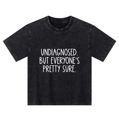 Tokyo-Tiger Self-diagnosed Illness Funny Kids Washed T-Shirt