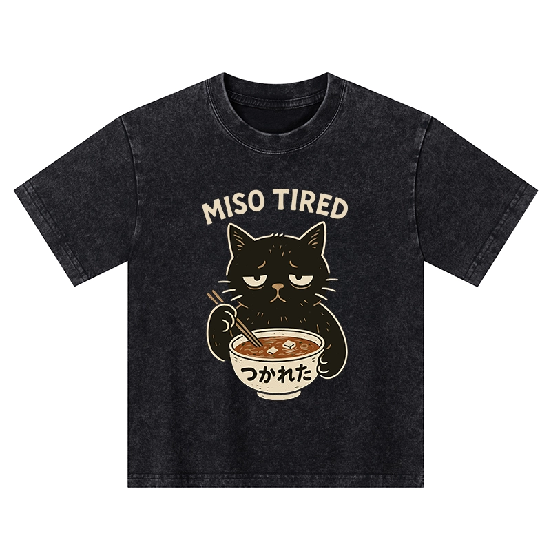 Tokyo-Tiger I’m So Tired Kids Washed T-Shirt