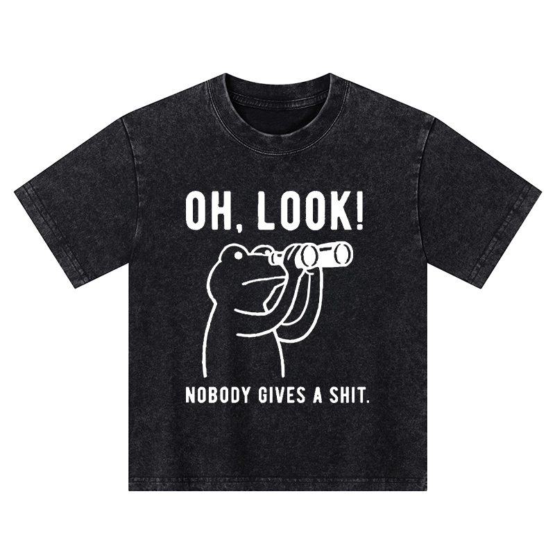 Tokyo-Tiger Frog of Indifference Kids Washed T-Shirt