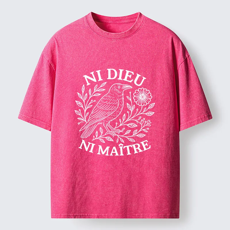 Tokyo-Tiger Free Crow Simple Washed T-Shirt