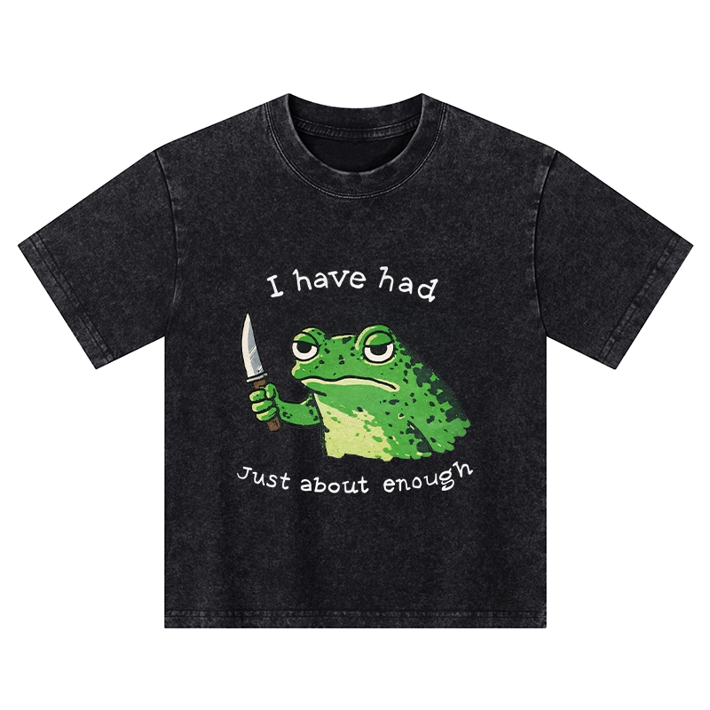 Tokyo-Tiger Impatient Frog Kids Washed T-Shirt