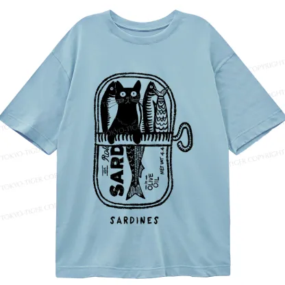 Tokyo-Tiger Cat Hiding In A Sardine Can Classic T-Shirt