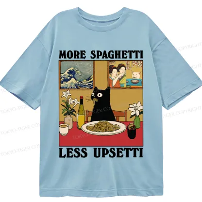 Tokyo-Tiger Cat Eating Pasta Classic T-Shirt