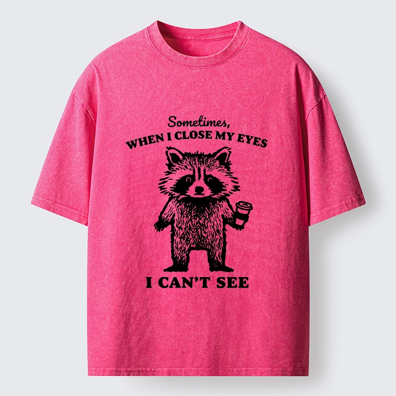 Tokyo-Tiger When Eyes Are Closed Washed T-Shirt