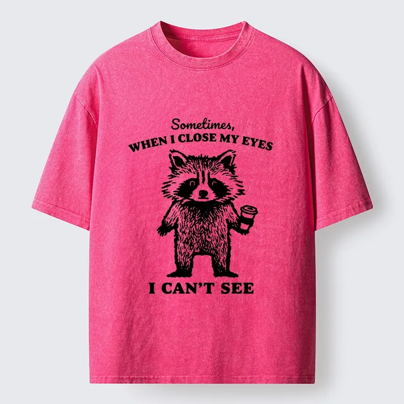 Tokyo-Tiger When Eyes Are Closed Washed T-Shirt