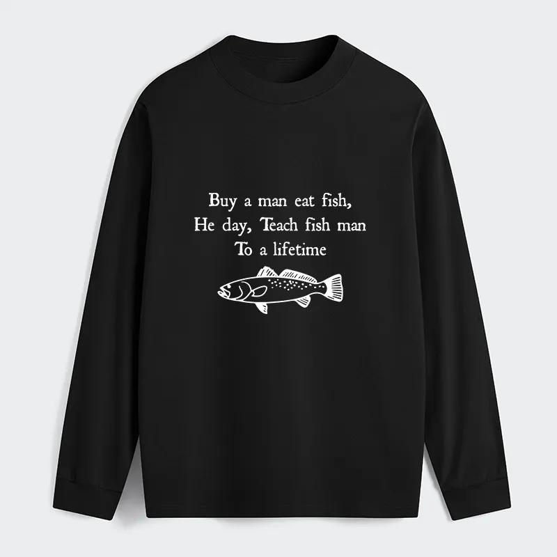 Tokyo-Tiger Man Eat Fish Meme Classic Long Sleeve T-Shirt