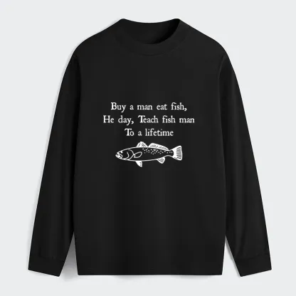 Tokyo-Tiger Man Eat Fish Meme Classic Long Sleeve T-Shirt