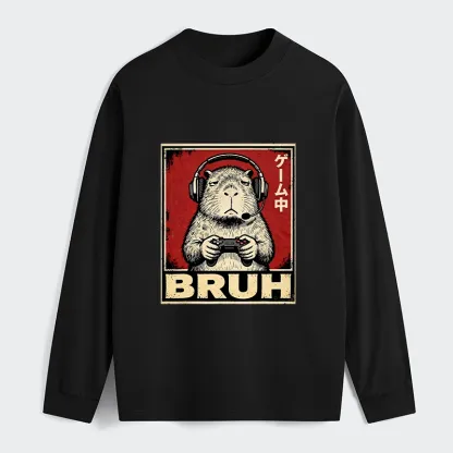 Tokyo-Tiger Funny Capybara Playing Games Classic Long Sleeve T-Shirt