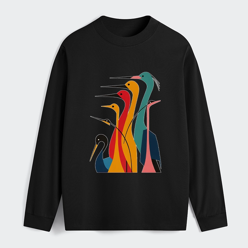 Tokyo-Tiger Various Types Of Cranes Classic Long Sleeve T-Shirt