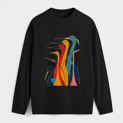 Tokyo-Tiger Various Types Of Cranes Classic Long Sleeve T-Shirt