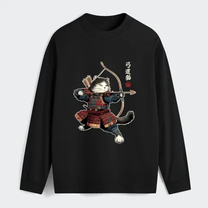 Tokyo-Tiger Kyudo Samurai Cat Classic Long Sleeve T-Shirt