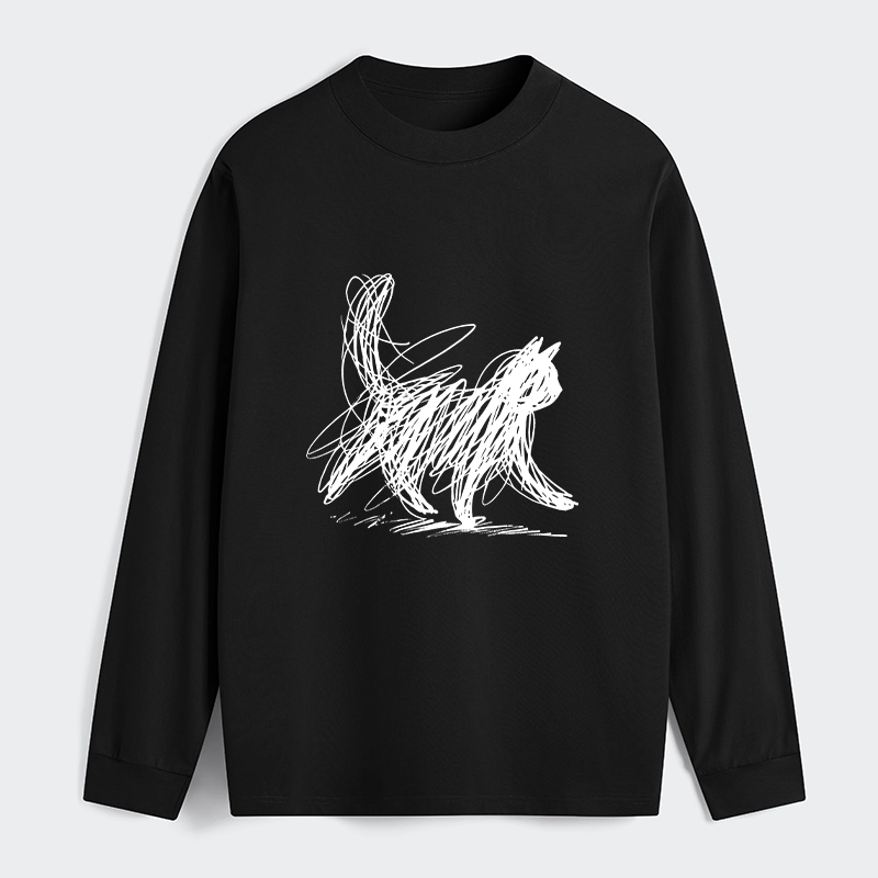 Tokyo-Tiger Minimalist Cat Art Classic Long Sleeve T-Shirt