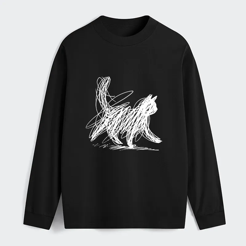Tokyo-Tiger Minimalist Cat Art Classic Long Sleeve T-Shirt
