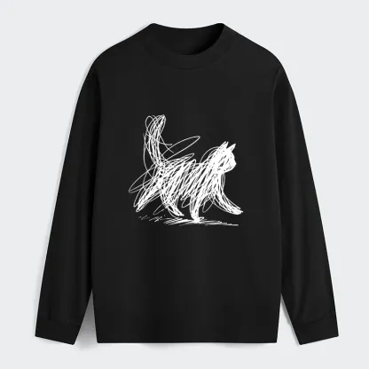 Tokyo-Tiger Minimalist Cat Art Classic Long Sleeve T-Shirt
