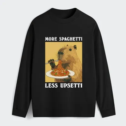 Tokyo-Tiger Capybara Eating Pasta Classic Long Sleeve T-Shirt