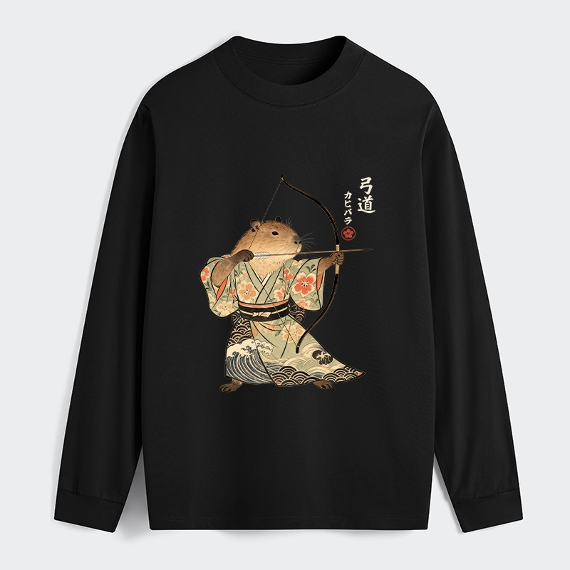 Tokyo-Tiger Capybara Archery Classic Long Sleeve T-Shirt