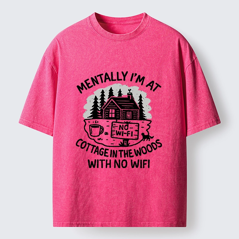 Tokyo-Tiger Dreaming Of A Woodland Cottage Washed T-Shirt