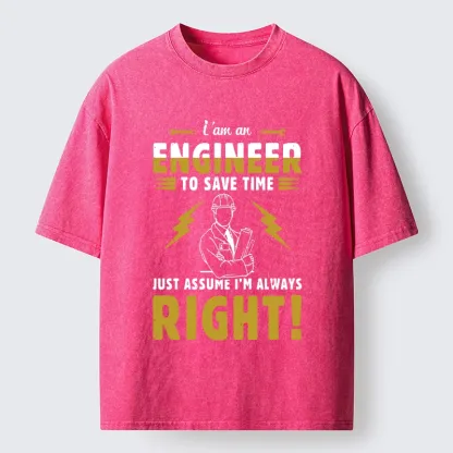 Tokyo-Tiger Confident Engineer Washed T-Shirt