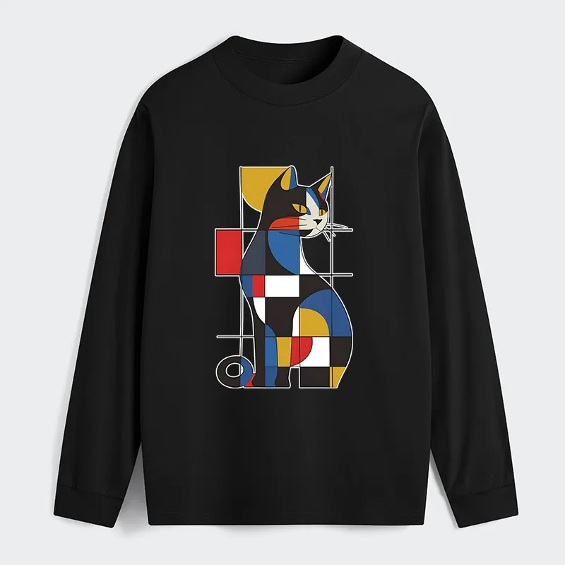 Tokyo-Tiger Mondrian Cat Classic Long Sleeve T-Shirt